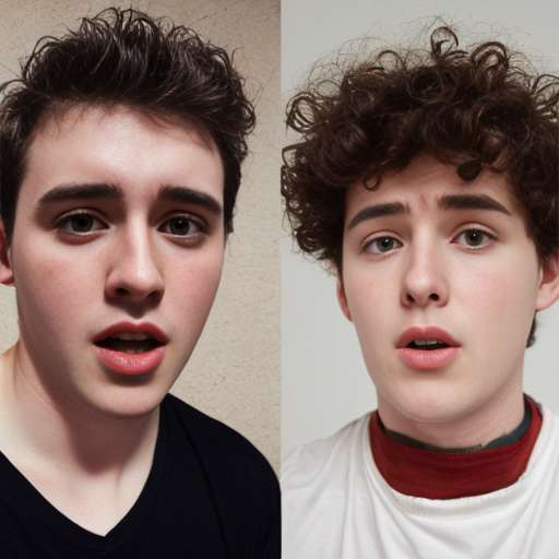 short guy who forces his voice has curls and pale skin who looks like he is malnutrtioned