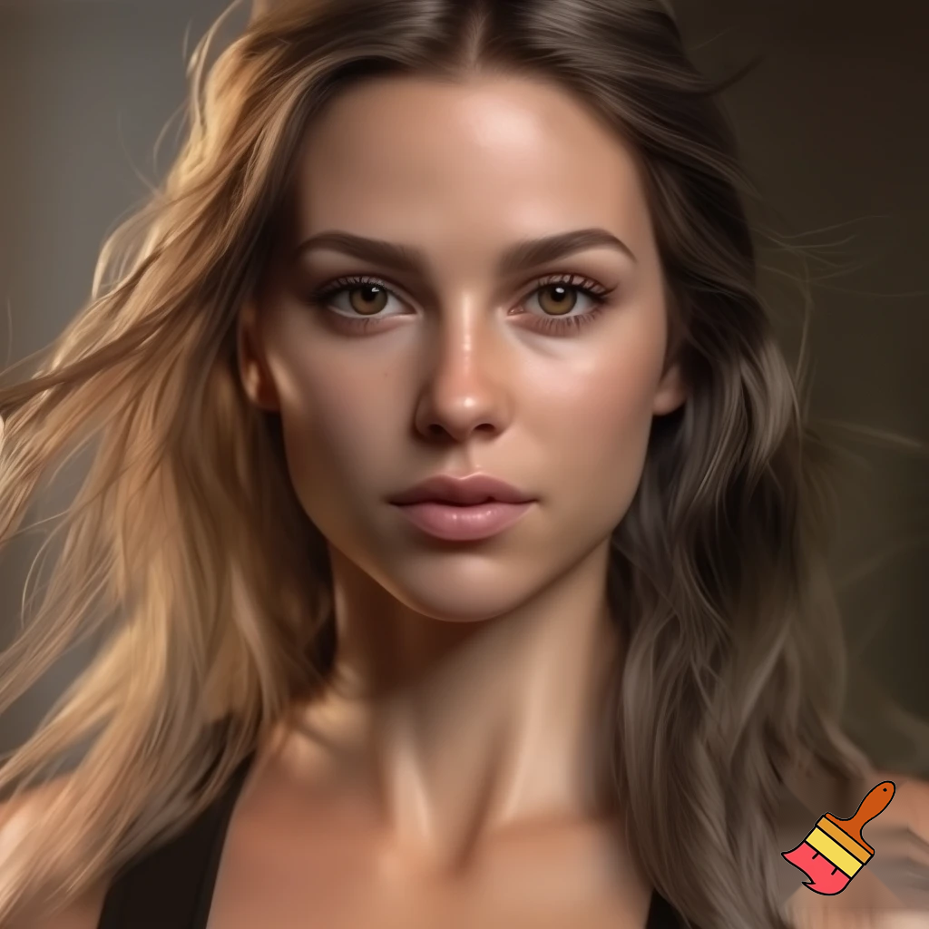 Photorealistic full body picture of a woman, approximately 22 years old, with long legs and athletic figure. She has long, naturally flowing light brown blonde hair, oval face, almond-shaped brown eyes, average eye spacing, slim straight nose, naturally full lips, soft facial features, harmonious proportion and delicate, harmonious facial features. Her overall presence is confident, natural, and modern.  Natural daylight. nude.