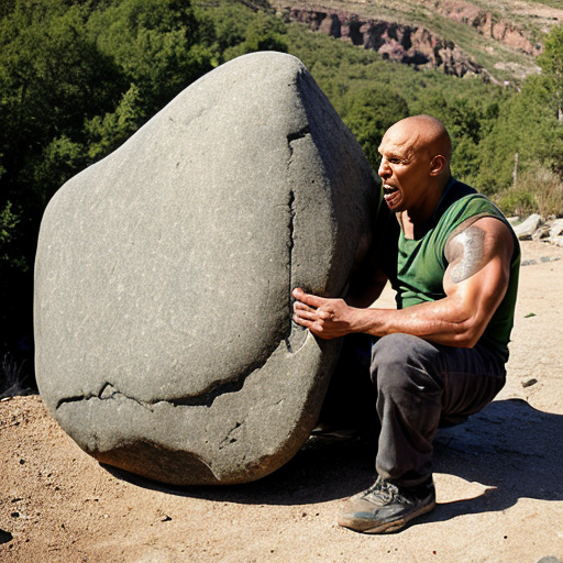 dwain the rock jonson eating a rock


