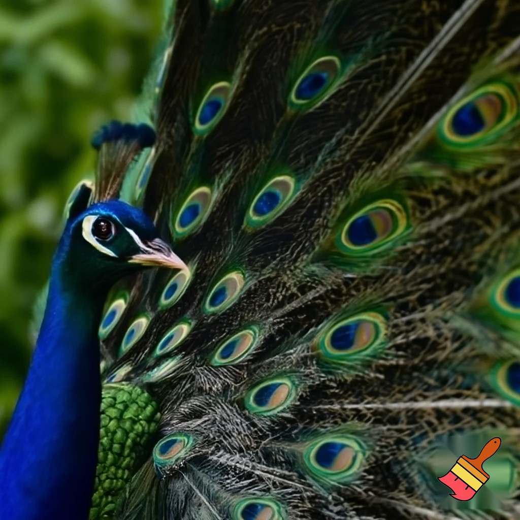 abstract peacock
