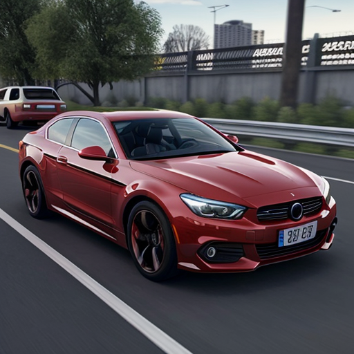 Animated 3d cars in traffic 