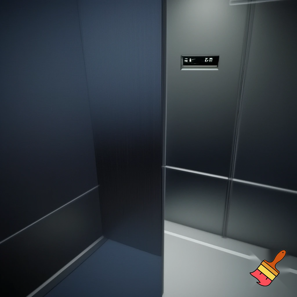 adapt the look of lift shaft in my image