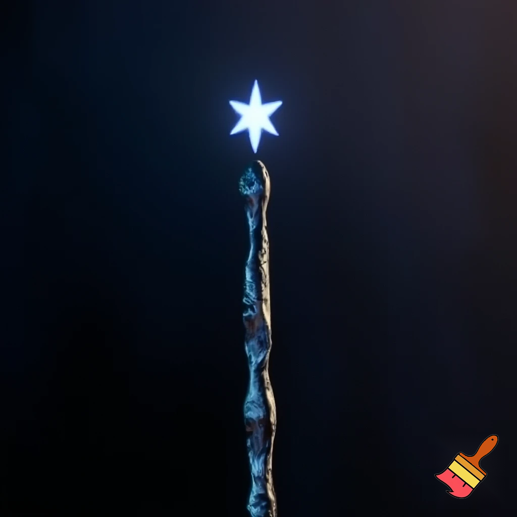 Magic wand magic one star🌟 walking stick special metal one