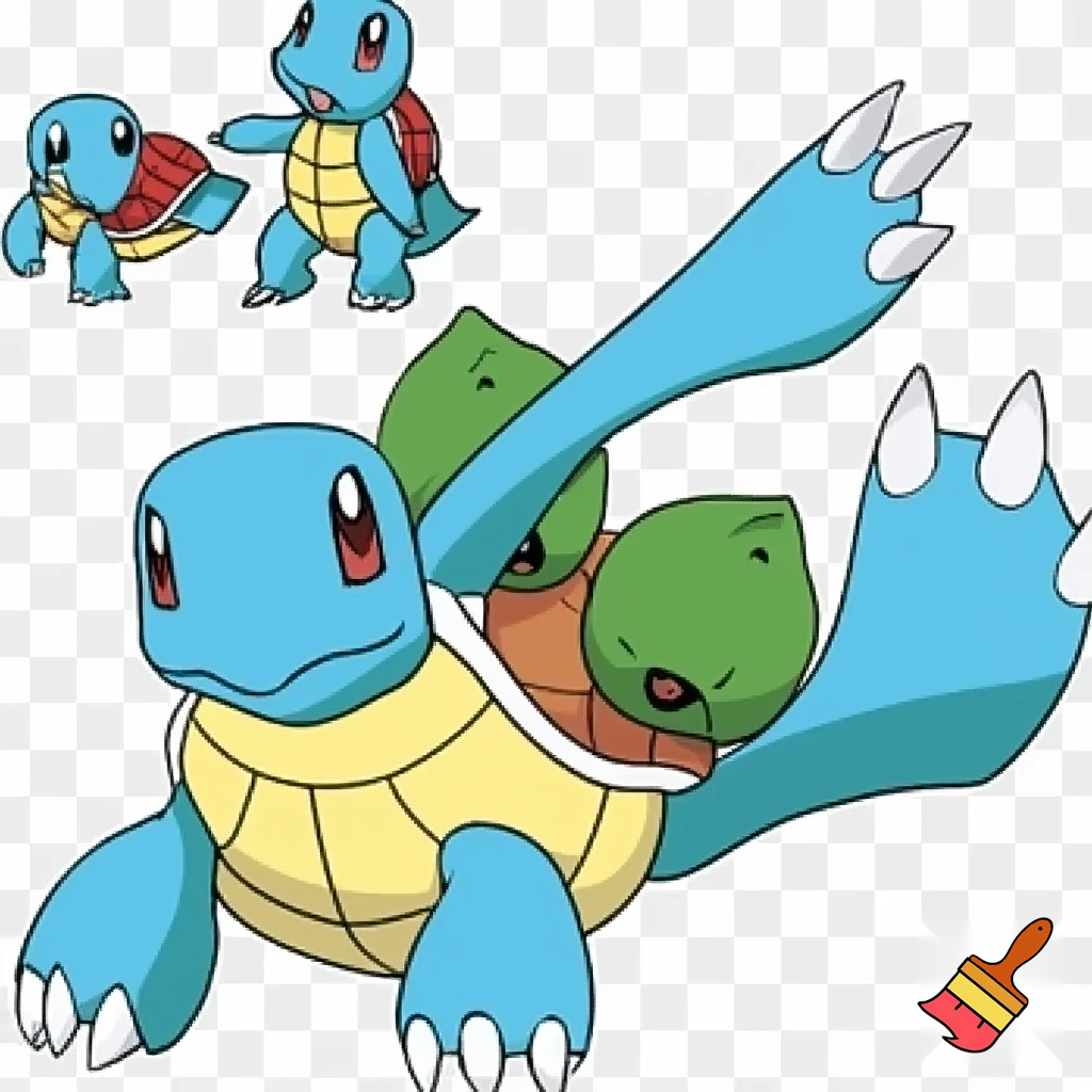 a fusion of blue rookie level veemon agumon hybred digimon squirtle bulbasaur turtle hybred pokemon  with skinny short arms and skinny short legs deatailed tiny turtle creature