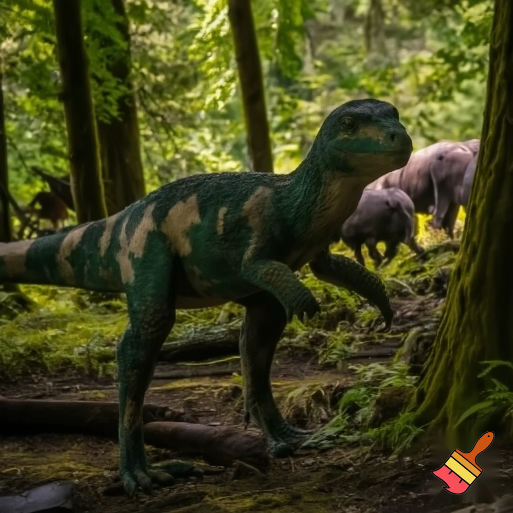 generate a picture that lives in a temperate forest it eats herd bound herbivores and its symbiotic relationship is mutualism
but Hi-traxers work as a pack to eat this animal