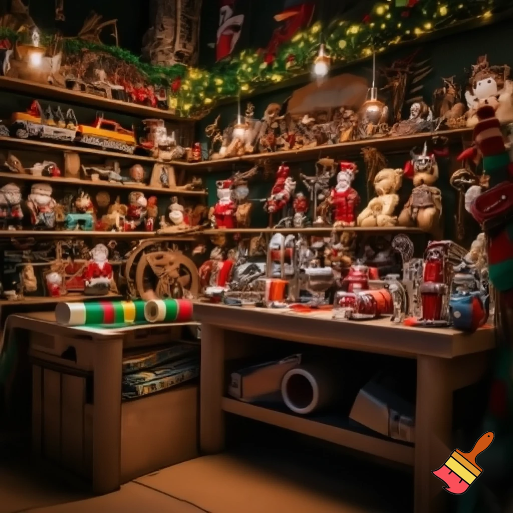 Clothes in the special room Santa Claus in the special room