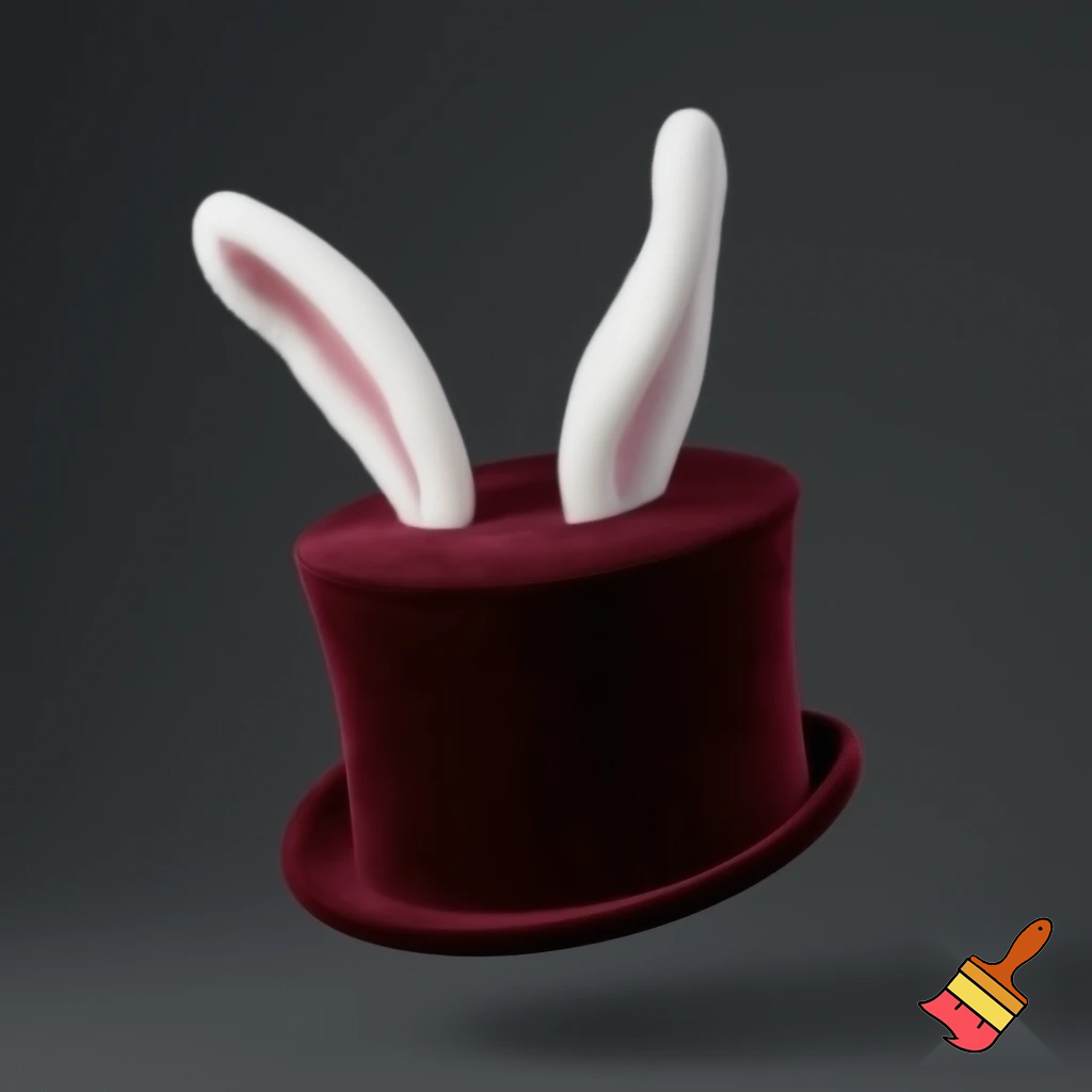 Velvet top hat, bunny ears, bunny ears top hat velvet