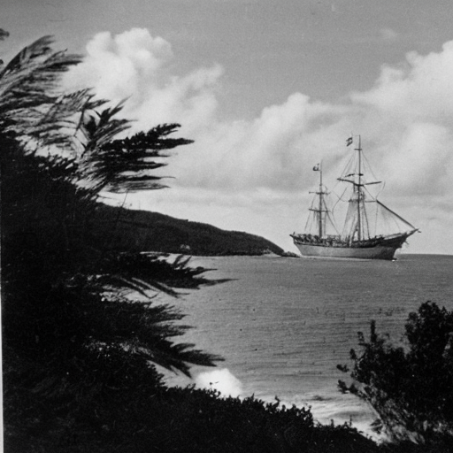 Far Away shot of person on Bermuda in 1778.