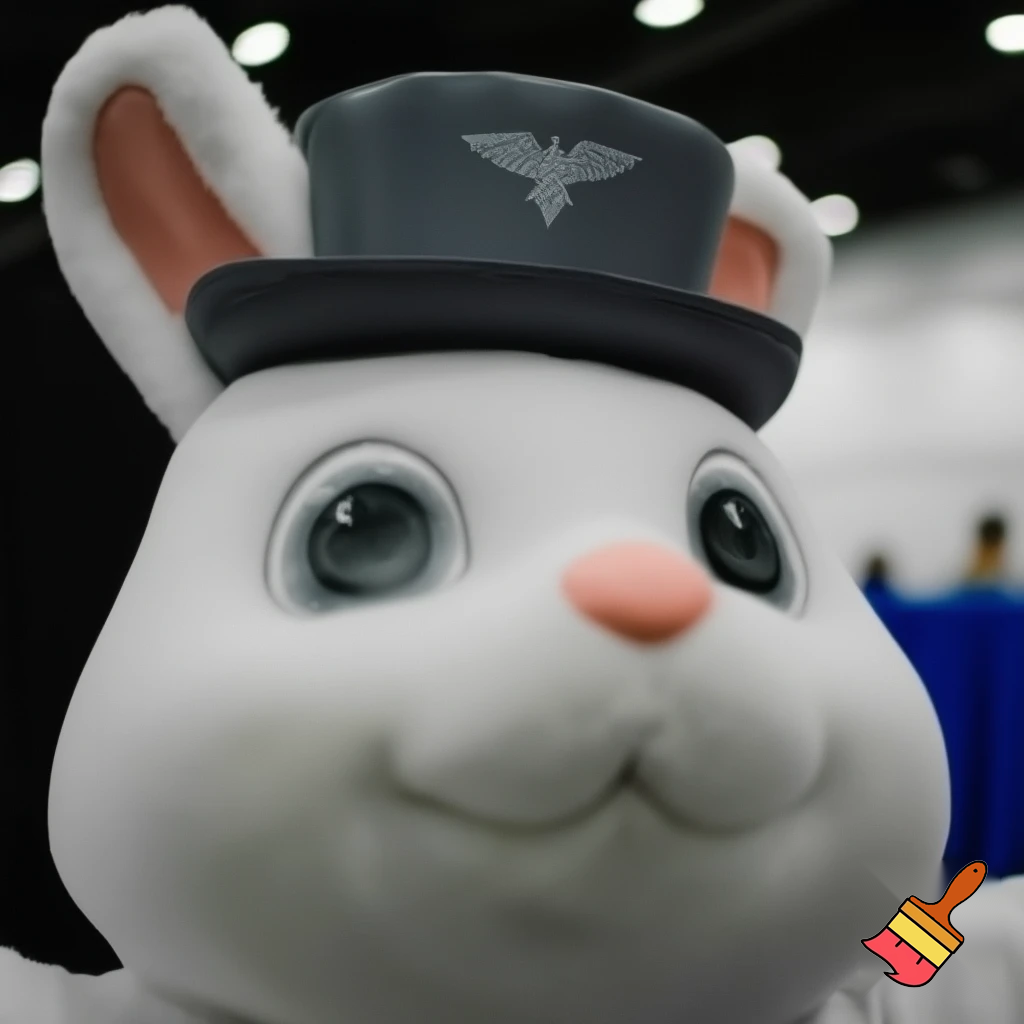 Mascot costume, Easter bunny top hat special top hat falcon gate trucking Centre