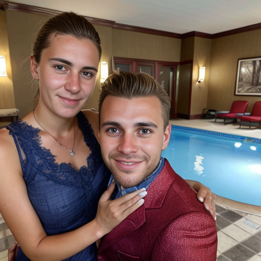 Goretzka and Vanessa at the hotel 