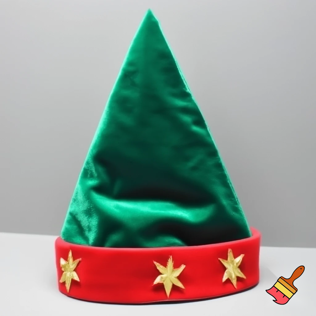 Christmas wizard hat read velvet