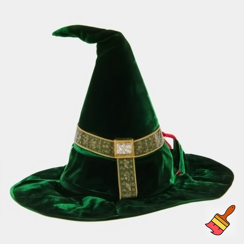 Christmas wizard hat read velvet