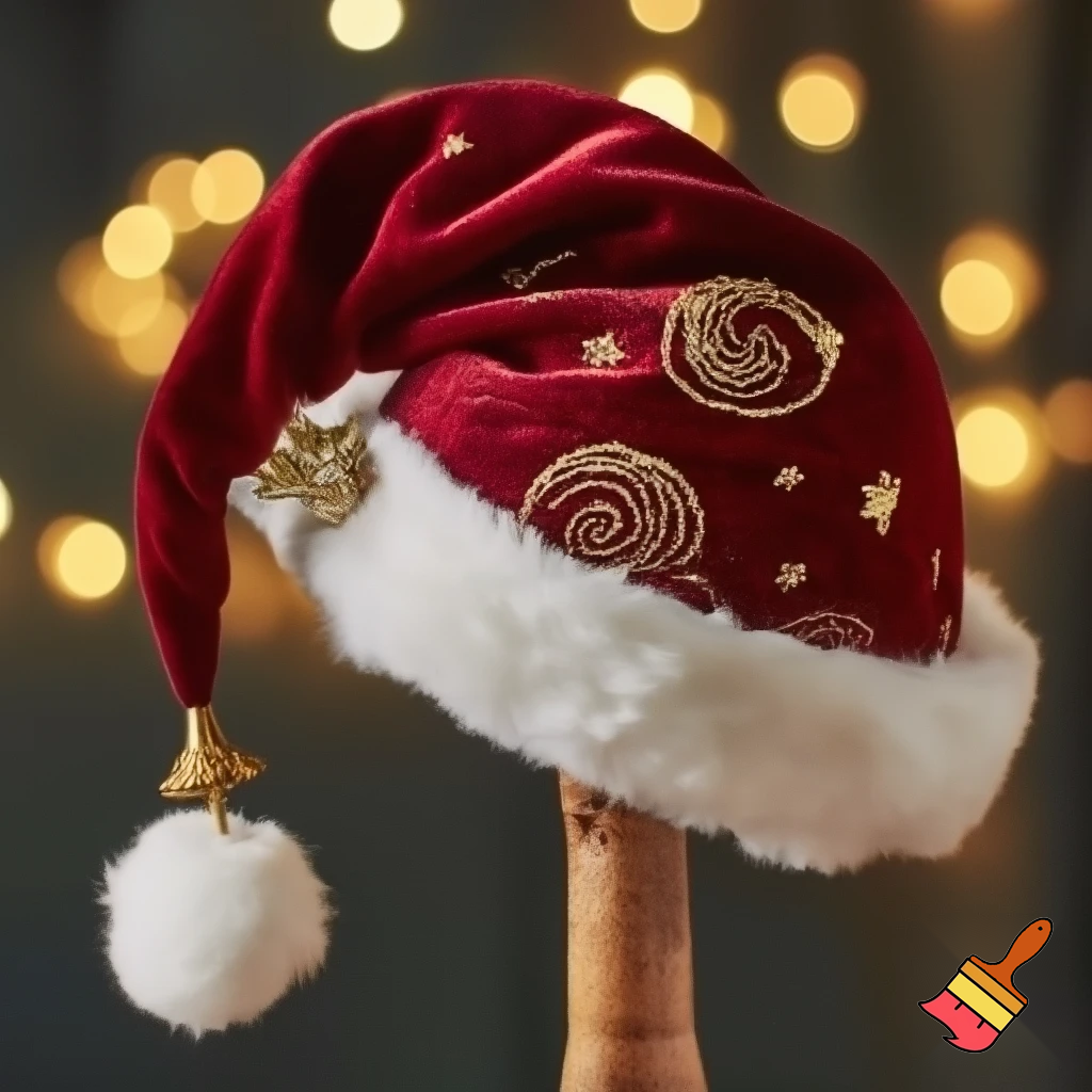 Elf Santa Claus hat velvet