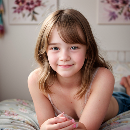 A young teen with a  nuddo, surrounded by whimsical flowers and leaves, softly glowing in dreamy, feathery light, ethereal pastel watercolor, impressionist, soft focus, delicate brushstrokes, whimsical, airy, luminous, hopeful, youthful, serene, kindergarden, nighttime