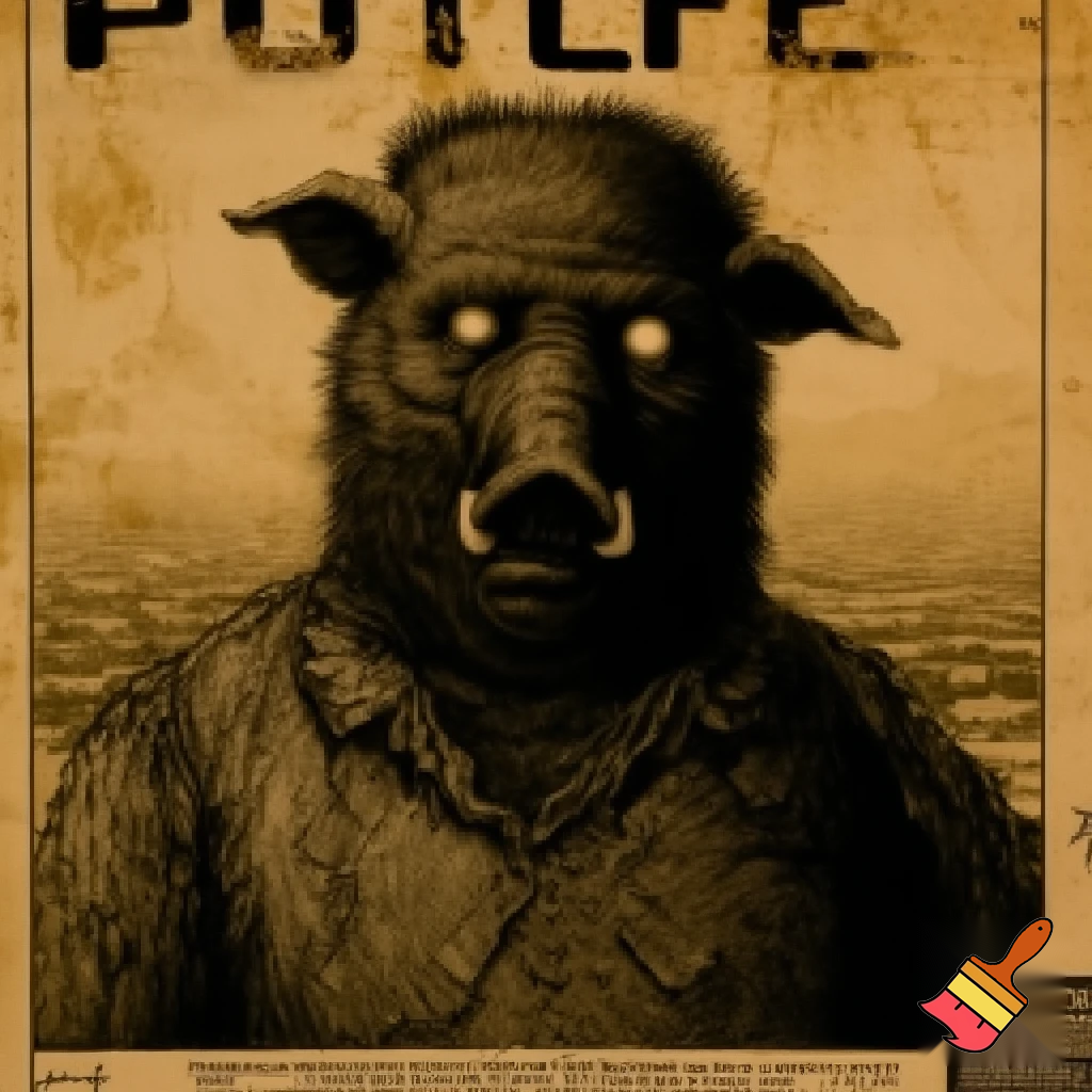 create a wanted poster with a mugshot picture of an evil human wild pig. the reward should be a lifetime supply of bacon and these are the reasons why•	These pests cause damage to the environment through wallowing, rooting for food and selective feeding.
•	By 1880, they were already considered a serious pest in parts of New South Wales. 
•	 They prey on newborn lambs, destroy crops, damage fences, foul water sources, and compete with livestock for food.
•	 Their impact costs farmers millions of dollars annually. 
•	Wild pigs are potential carriers of diseases, including foot-and-mouth disease
add these
