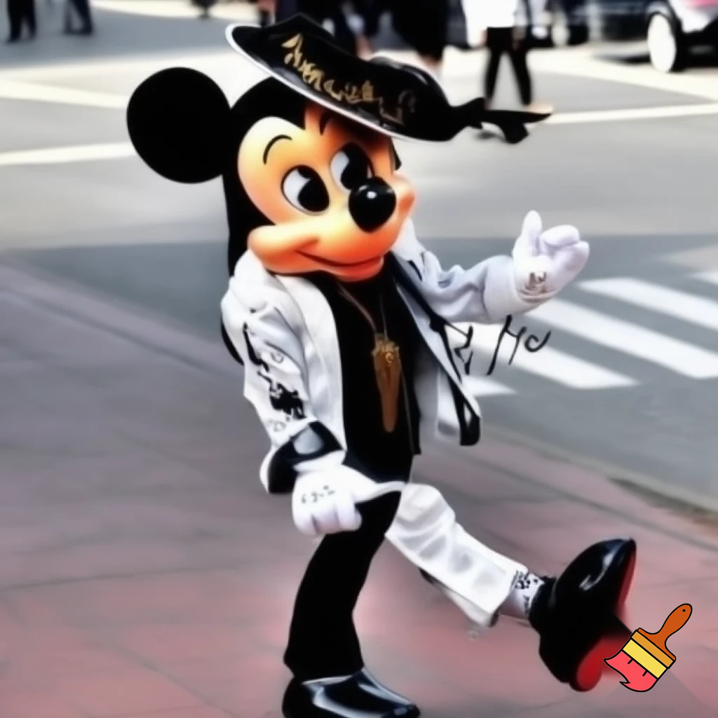 Mickey mouse michael jackson moonwalk