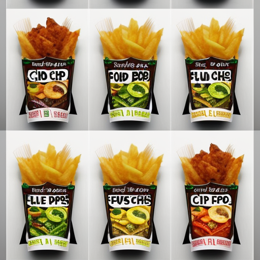 create a poster for food stall both are different food items  "chips-salad , lemonade" 