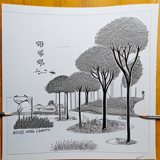 a line drawing in landscape of the words Kanwal Gardens Care Community, australian plants and birds around the writing