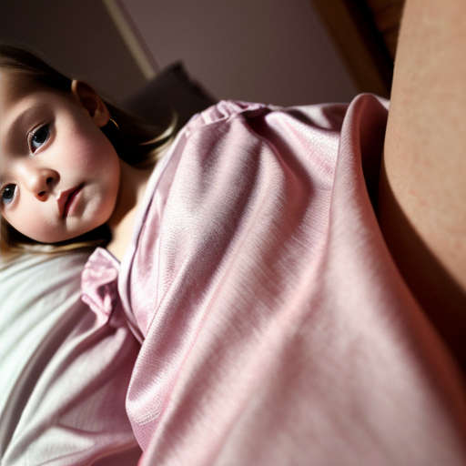 finnish little girl sisters at night dress, very beautiful and eager, on the bedroom, short blonde hair, close up