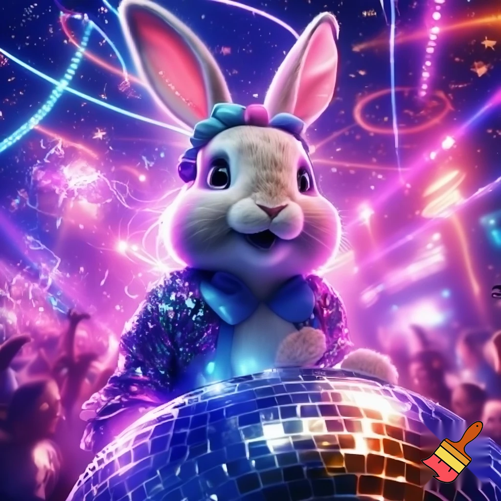 Easter bunny club with Easter bunny ears headband