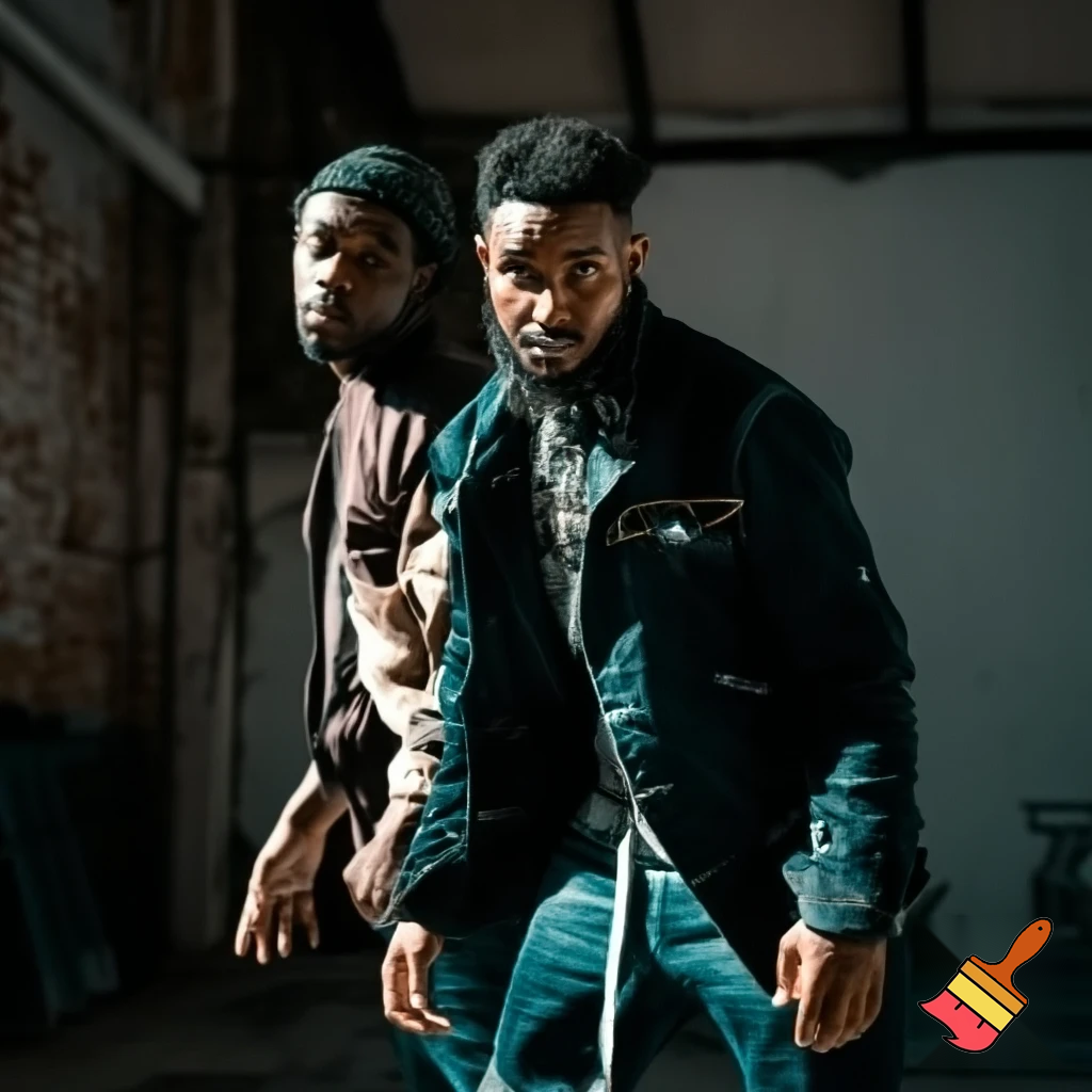 Generate a image of the 2 rappers that made the song called Otis 