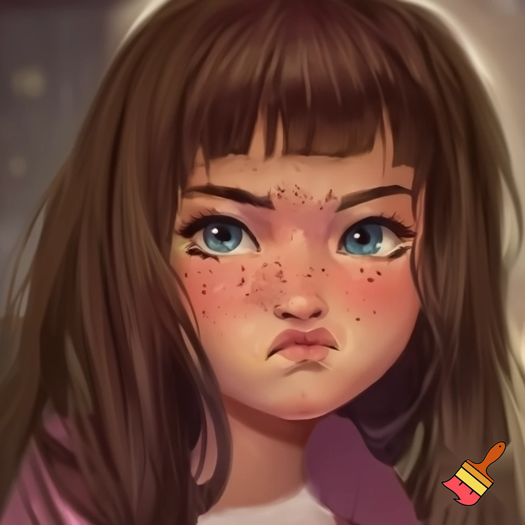 dievca s hnedymi dlhymi vlasmi a modrymi očami, ma pehy na nose a lícach. je velmi drsna. ju bozkava mi
key z anime tokyo revengers
