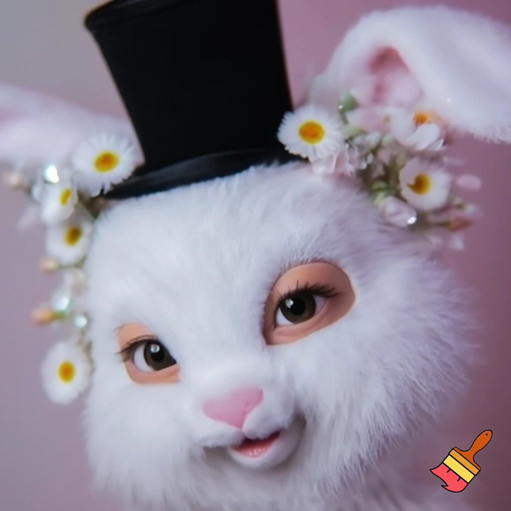 Easter bunny mascot costume top hat delicate special delicate