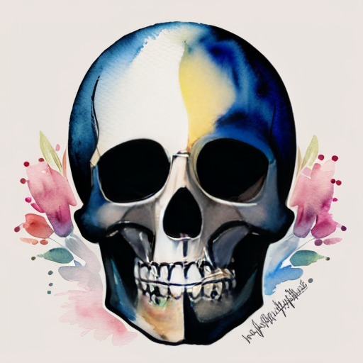 I want an image with the words "The truth is here" written on it, with a skull in the Anonymous graphic style in the background.