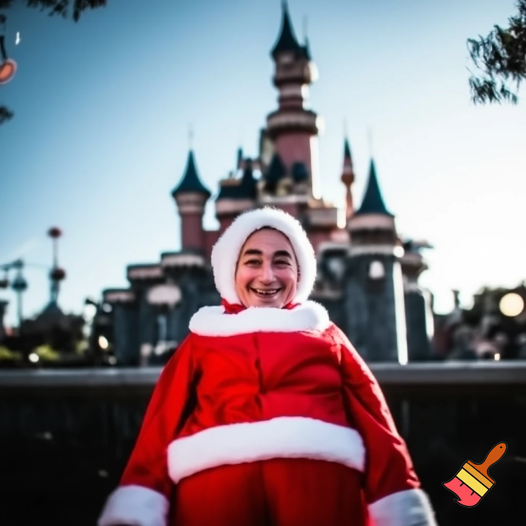 Paris Disneyland Santa Claus, Paris Disney Pee-wee Santa Claus Pennwell sleeping beauty