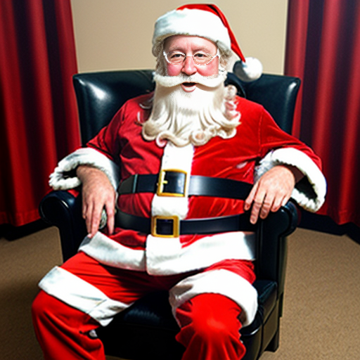 Santa Claus, a chair
