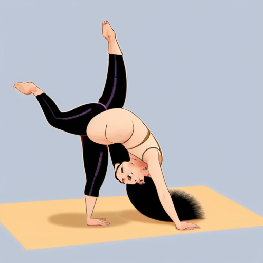 Draw a skunk girl doing a downward dog and her belly is filled with to the brim with gas that her belly is keeping her on that pose and it’s inflated that it’s touching the ground