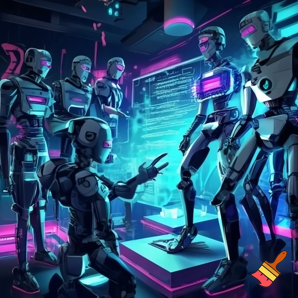 SOME ROBOTS ARE TEACHİNG COD ON CODROOM
