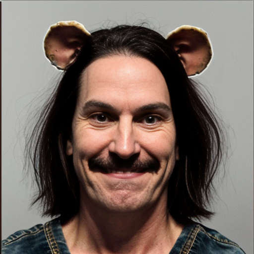 mugshot, rat buff,  cheese in hand, sinister evil smirk