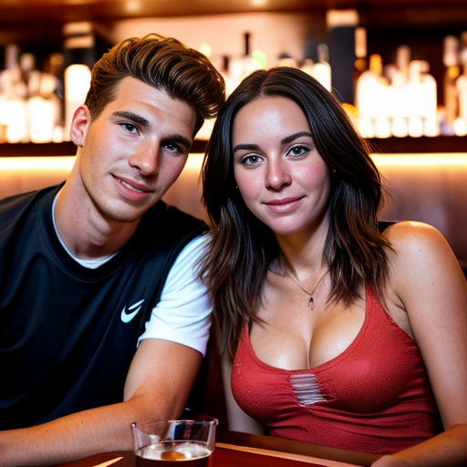 Goretzka and Vanessa at the club 