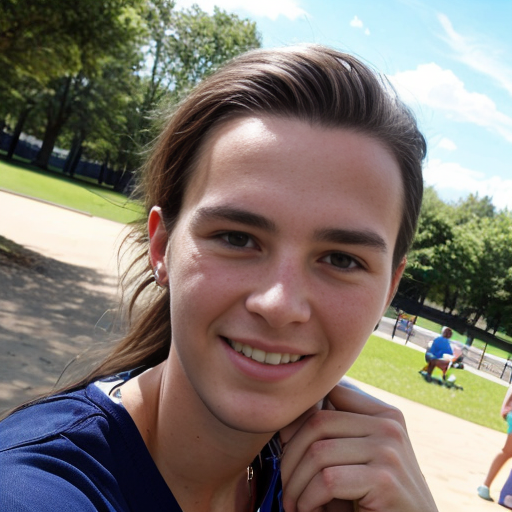 Goretzka and Vanessa at the park 