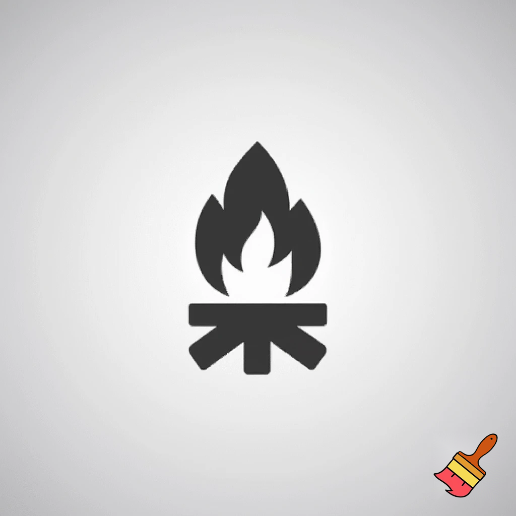 single icon of fire camp