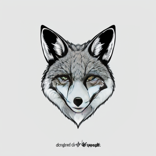 evil menacing red fox wearing prison clothes with tatoos everywhere mugshot style
