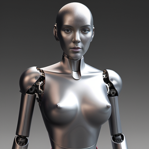 woman robot, 3d printed grey, Hajime Sorayama's style