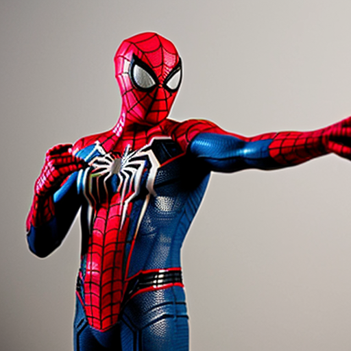 create an image of an spider man shooting webs