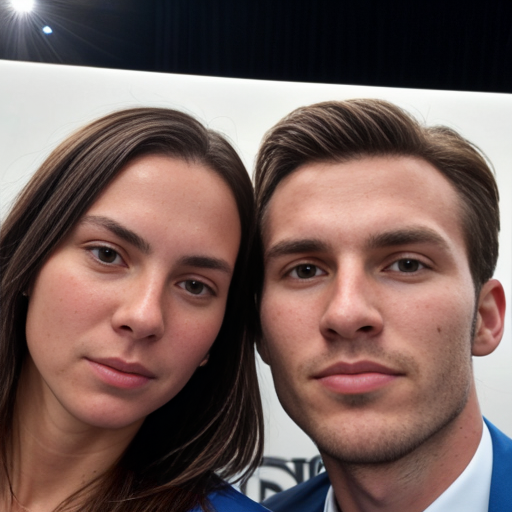 Goretzka and Vanessa at the movie 