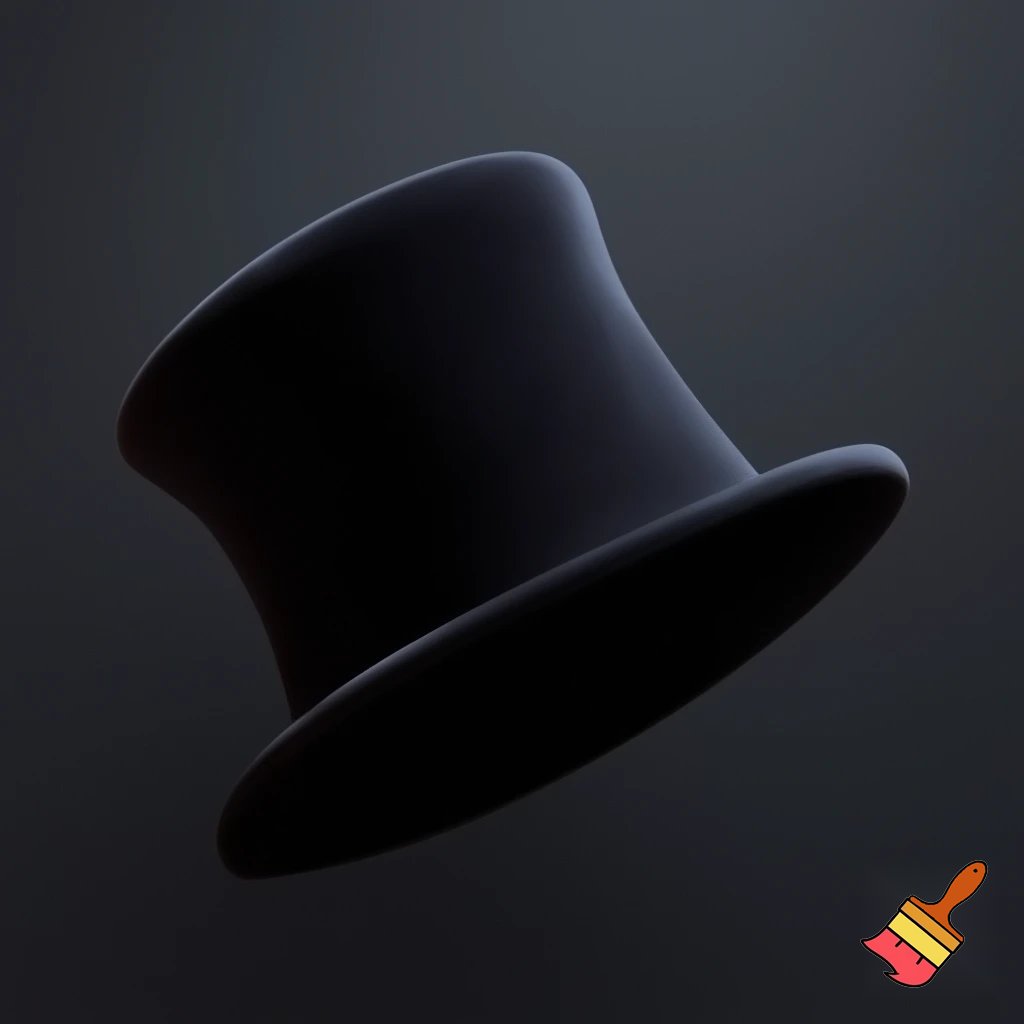 Old top hat velvet dark black