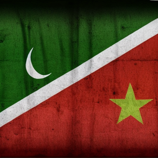 indian flag mixed with bangaldesh and pakistan flag

