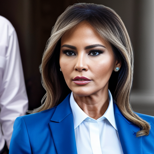 Melania trump in stylish open suit