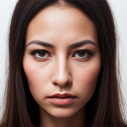 Une femme nue vue de face
