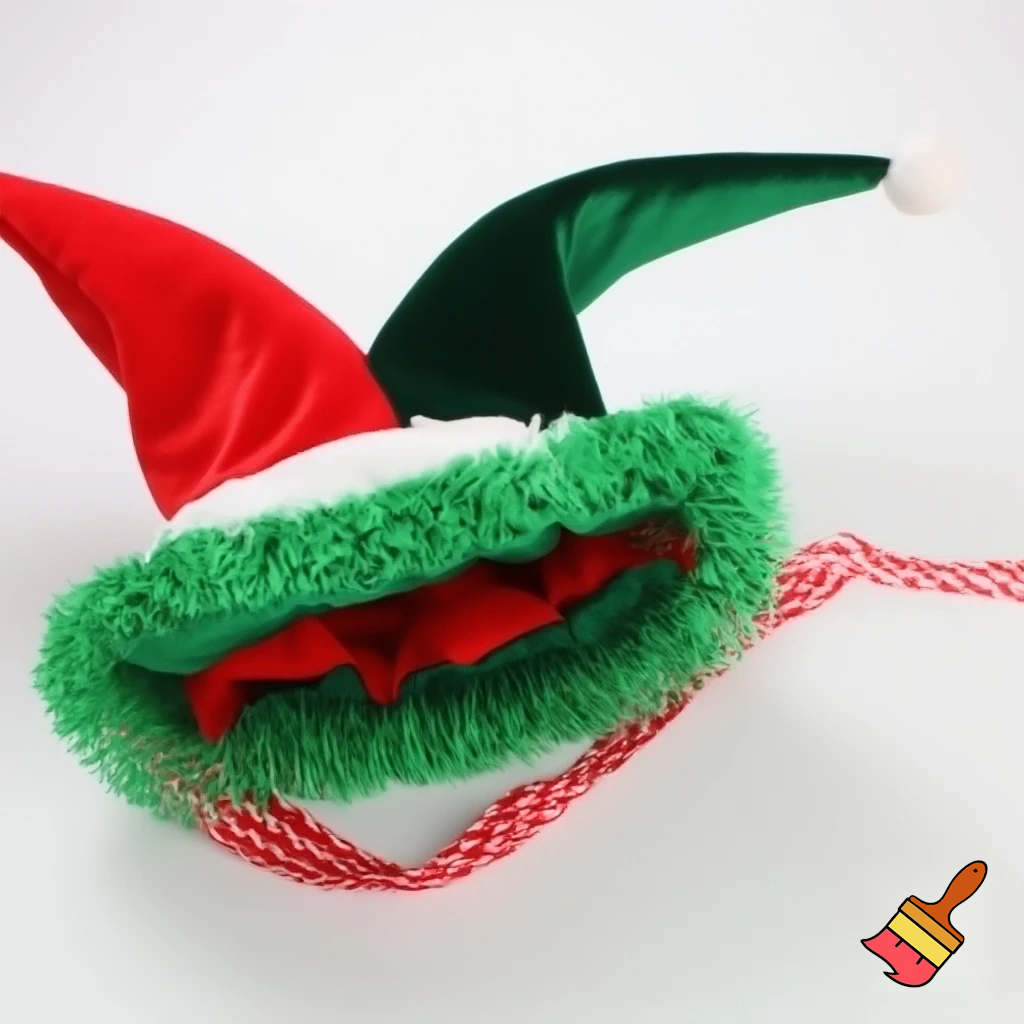Christmas wizard hat velvet and fabric Santa Claus hat