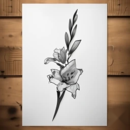 august birth flower tattoo