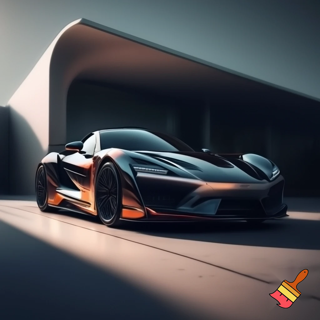 Make a architectural scene with my car