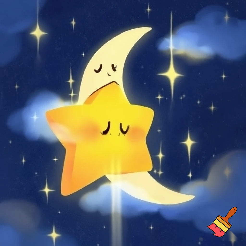 Star and the moon cartoon