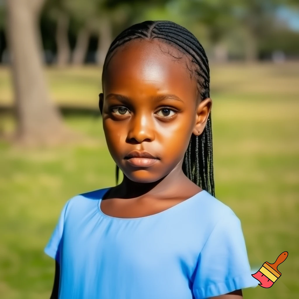 Make a photo of a small girl who is 3 foot 4 and is 11