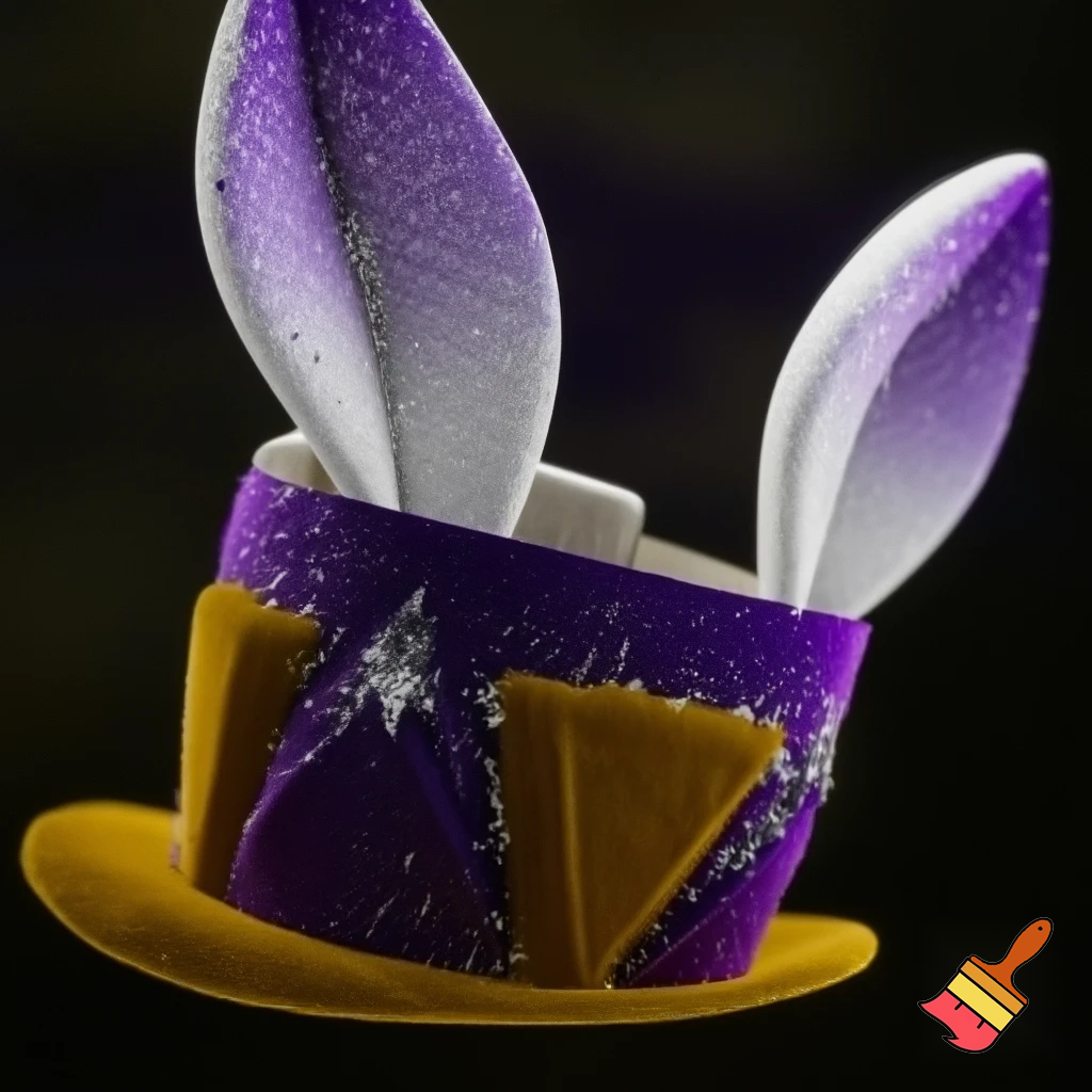 Special top hat headband Easter headband with rabbit, ears, purple and white purple and white with glitter velvet golden purple and white with glitter silver